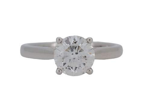 Exceptional Diamond Solitaire Ring 1.23ct E Colour Si Clarity Platinum Brilliant Cut